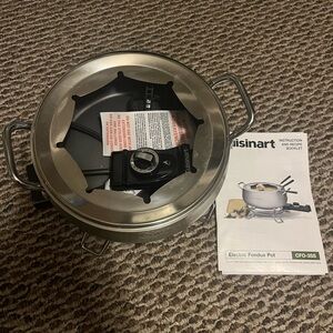 Cuisinart Black and Silver Electric Fondue Set